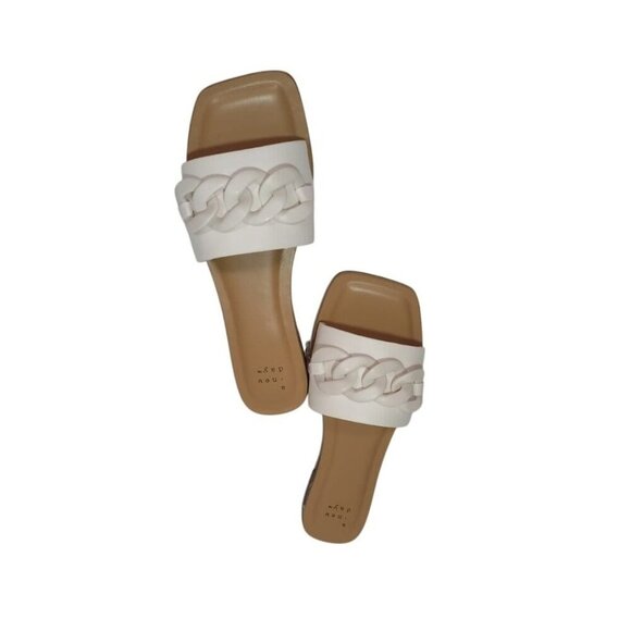 A New Day Women's White Braided Strap Sandals, Size 6, NWB - Picture 8 of 8